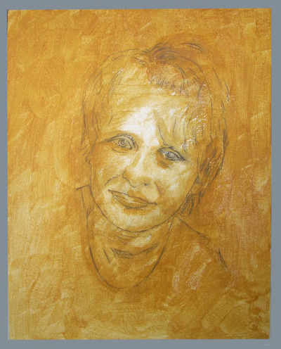 Sabine, Öl auf Holz, 36 x 46 cm
